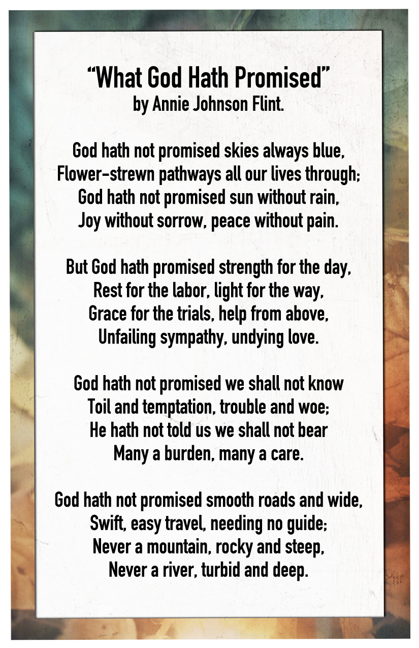 God Hath Not Promised Poem 